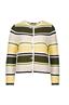 Strickjacke gestreift patch khakicream