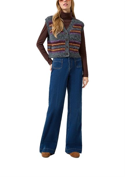 Strickjacke grau|mehrfarbig