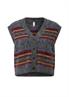 Strickjacke grau|mehrfarbig