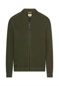 Strickjacke im Bomberstil forest green