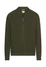 Strickjacke im Bomberstil forest green