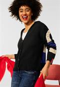 Strickjacke mit Kapuze black