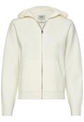 Strickjacke mit Kapuze bone white