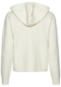 Strickjacke mit Kapuze bone white