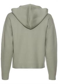 Strickjacke mit Kapuze eukalyptus