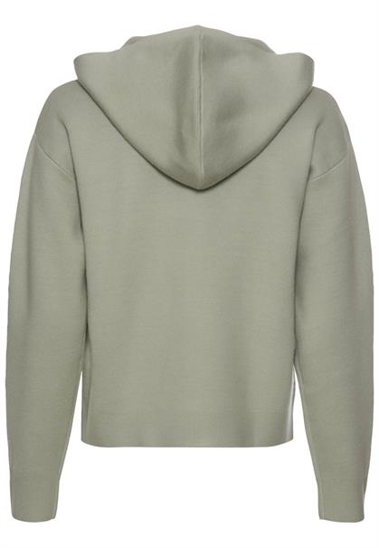 Strickjacke mit Kapuze eukalyptus