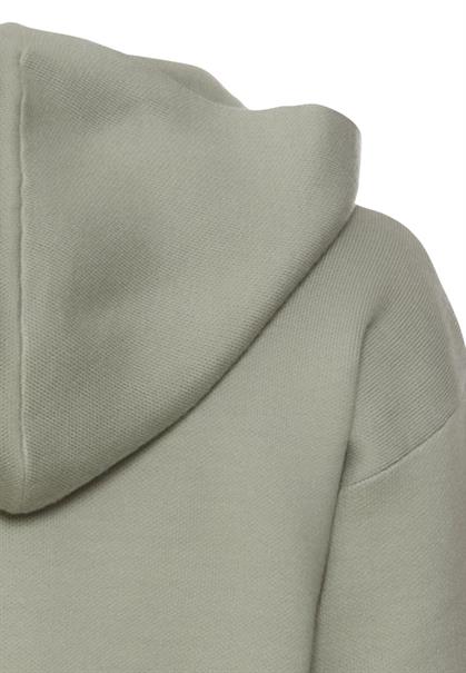 Strickjacke mit Kapuze eukalyptus