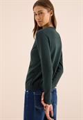 Strickjacke mit Knopfleiste ink green