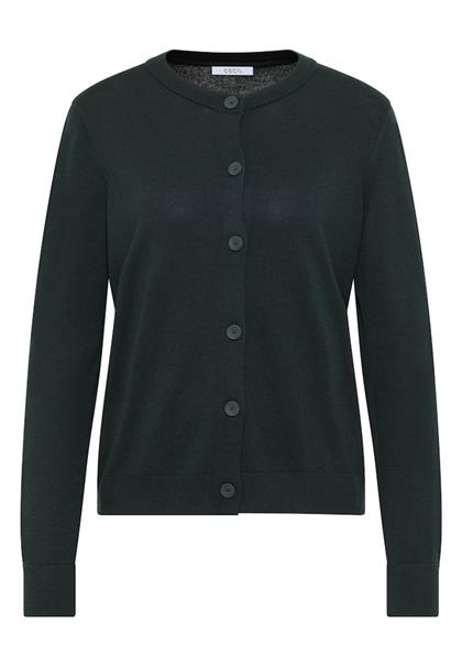 Strickjacke mit Knopfleiste ink green