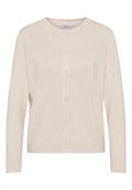 Strickjacke mit Knopfleiste oat milk beige melange