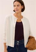 Strickjacke mit Knopfleiste oat milk beige melange