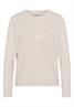 Strickjacke mit Knopfleiste oat milk beige melange