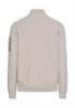Strickjacke mit Kontrastdetails und Stehkragen dust grey