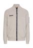 Strickjacke mit Kontrastdetails und Stehkragen dust grey