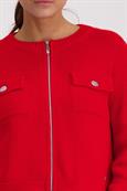 Strickjacke mit Pattentaschen chilli pepper
