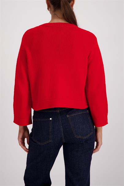 Strickjacke mit Pattentaschen chilli pepper