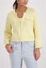 Strickjacke mit Pattentaschen pastel yellow