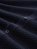 Strickjacke mit Polokragen sky captain blue