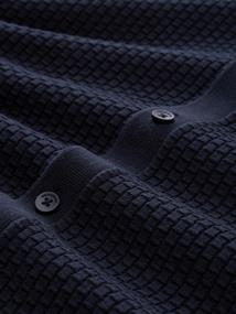 Strickjacke mit Polokragen sky captain blue