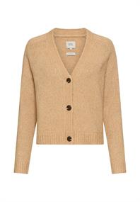 Strickjacke mit Raglanärmeln und Knopfverschluss caramel