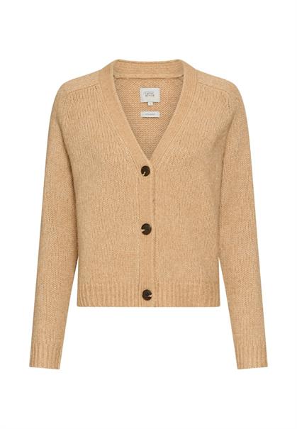 Strickjacke mit Raglanärmeln und Knopfverschluss caramel
