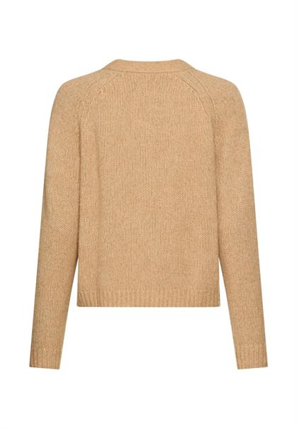 Strickjacke mit Raglanärmeln und Knopfverschluss caramel