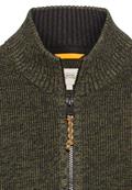Strickjacke mit Reißverschluss leaf green