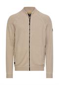Strickjacke mit Reißverschluss light beige