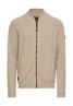 Strickjacke mit Reißverschluss light beige