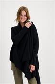 Strickjacke mit Schalkragen schwarz
