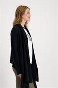 Strickjacke mit Schalkragen schwarz