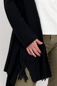 Strickjacke mit Schalkragen schwarz