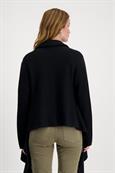 Strickjacke mit Schalkragen schwarz