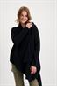 Strickjacke mit Schalkragen schwarz