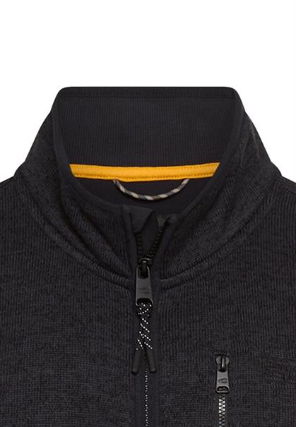 Strickjacke mit Stehkragen dark navy