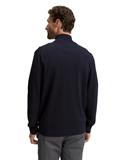Strickjacke mit Stehkragen knitted navy melange