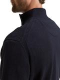 Strickjacke mit Stehkragen knitted navy melange