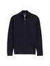Strickjacke mit Stehkragen knitted navy melange