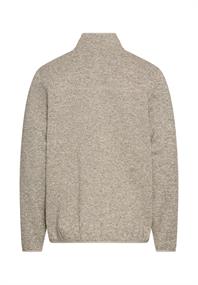 Strickjacke mit Stehkragen oatmeal