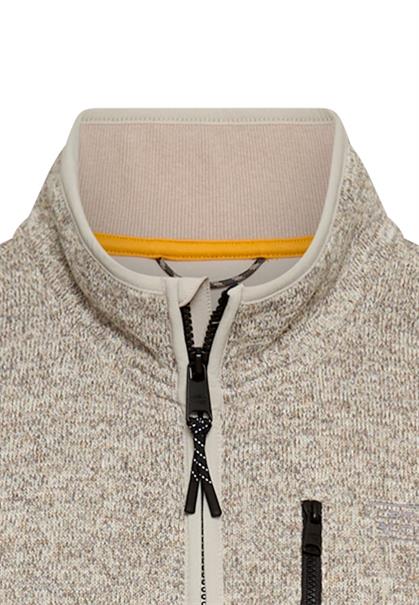 Strickjacke mit Stehkragen oatmeal