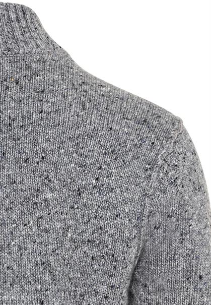 Strickjacke mit Stehkragen stone gray