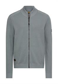 Strickjacke mit Stehkragen stormy blue