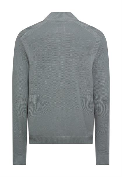 Strickjacke mit Stehkragen stormy blue