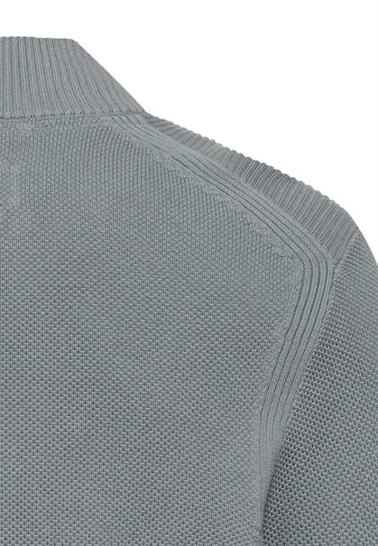 Strickjacke mit Stehkragen stormy blue