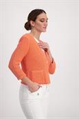 Strickjacke mit Tasche apricot