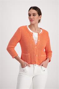 Strickjacke mit Tasche apricot