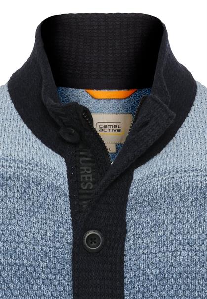 Strickjacke mit verdecktem Reißverschluss night blue