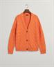 Strickjacke mit Webstruktur apricot orange