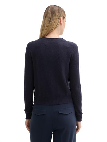 Strickjacke mit Wollanteil sky captain blue