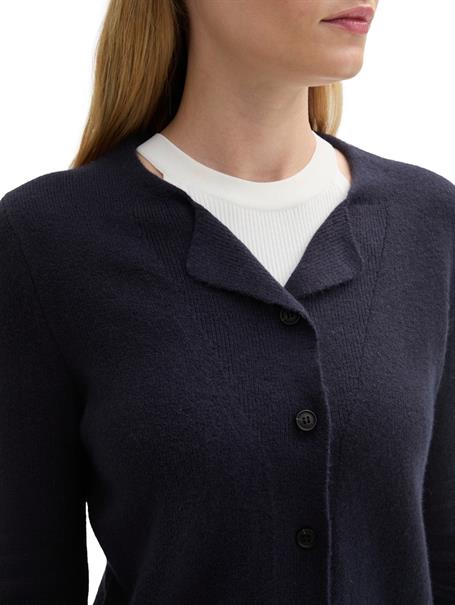 Strickjacke mit Wollanteil sky captain blue